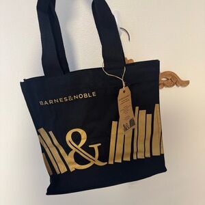 Barnes & Noble Black Tote with Gold Design